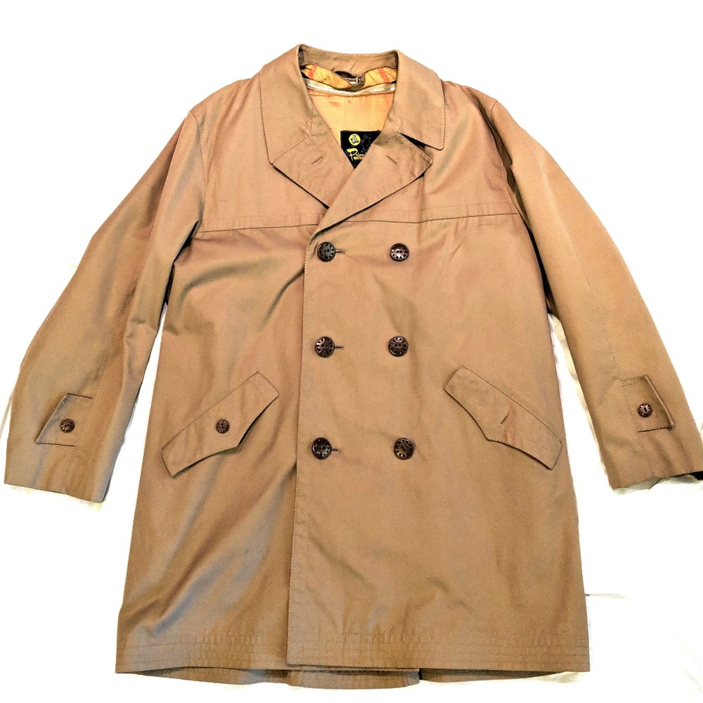 Principe Italian Double Breasted Tan Coat 42R